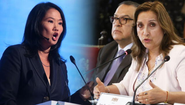 Keiko Fujimori cuestionó a algunos miembros del Consejo de Ministros. Foto: Composición-LR/Andina/Andina