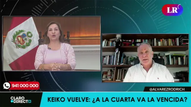 Augusto Álvarez Rodrich opina sobre la posible cuarta candidatura de Keiko Fujimori. Foto y Video: LR+