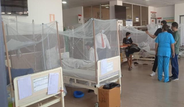 Crisis sanitaria. La Contraloría encontró serias deficiencias en la atención de pacientes, lo cul puede aumentar el contagio del dengue en el Hospital Regional Lambayeque. Foto: Contraloría