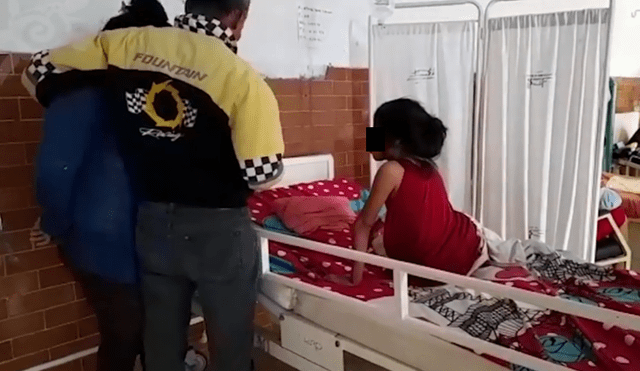 Niña no puede ingerir alimento sólido. Foto y Video: Amazonía TV Iquitos