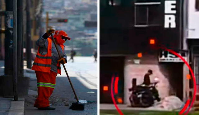 Los efectivos, vestidos de trabajadores de limpieza, para confirmar que 'Maldito Cris' se alojaba en un hotel de San Martín de Porres. Foto: difusión - Video: Punto Final