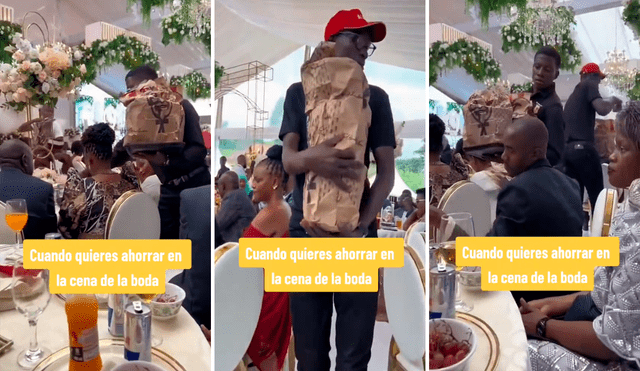 Usuarios en TikTok no podían creer que hayan repartido KFC en una boda. Foto: composición LR/@Guayaquilcaliente/TikTok
