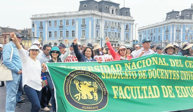 Catedráticos. Exigen que norma beneficie a los más de 20.000 docentes y no solo a nuevos. Foto: difusión