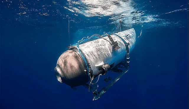 Titan. Es el nombre del submarino perdido cuando intentaba descender hasta el lugar donde se encuentran los restos del Titanic. Foto: AFP