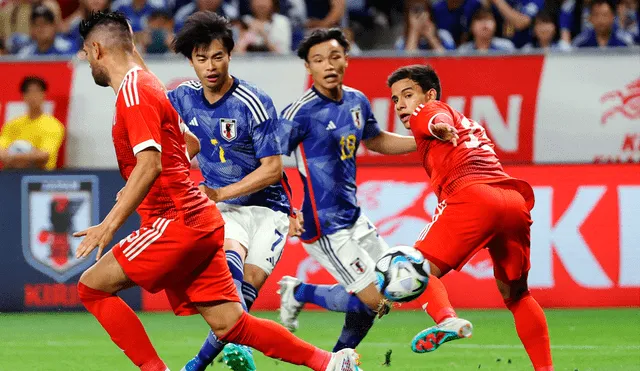 Kaoru Mitoma también asistió a Junya Ito en el tercer gol de Japón a Perú. Foto: EFE