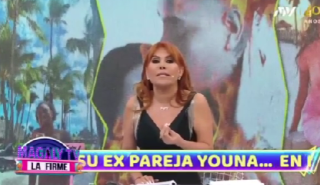 Magaly Medina se muestra indignada con "Amor y fuego". Foto: Composición LR/captura de ATV - Video: ATV