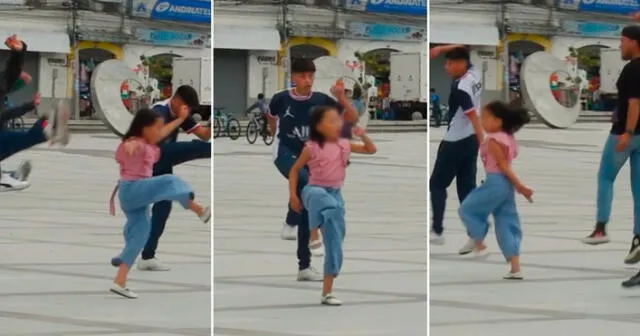 Niña sorprende con sus excelente pasos para bailar saya. Foto: composición LR/TikTok/@mbgualsaqui