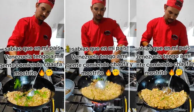 El muchacho agradeció al Perú por brindarle sus conocimientos en la gastronomía. Foto: composición LR / capturas de TikTok / @Chifareyfusion
