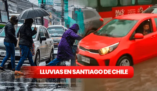 Conoce la última información acerca de las lluvias en Santiago. Foto: composición LR/El Desconcierto/captura de 24 horas