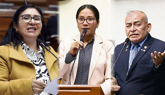 Impunes. Rosio Torres (APP), Katy Ugarte (no agrupada) y José Arriola (Acción Popular) protegidos en la Comisión de Ética. Foto: difusión