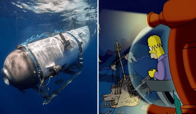 Uno de los episodios de "Los Simpson" guarda similitudes con la desaparición del submarino Titán. Foto: composición LR/OceanGate/difusión