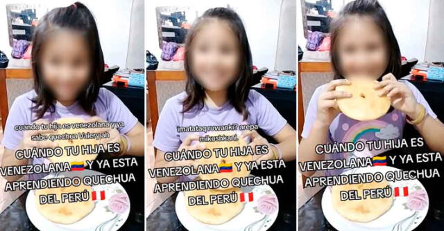 Los ciudadanos peruanos que vieron el video de la niña venezolana se alegraron y la felicitaron por hablar una lengua de Perú. Foto: composición LR /TikTok / @elizabethbrito954