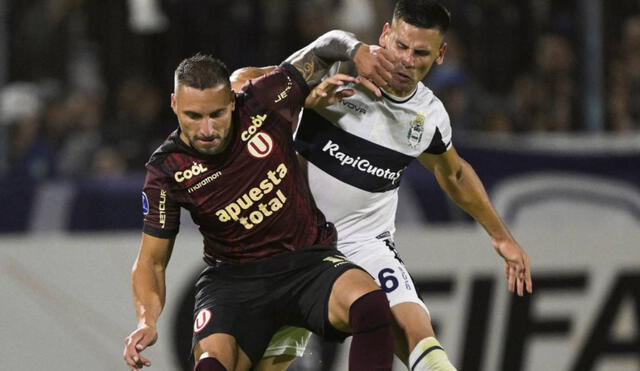 Universitario derrotó por 1-0 a Gimnasia en la fecha 1 de la Copa Sudamericana. Foto: AFP