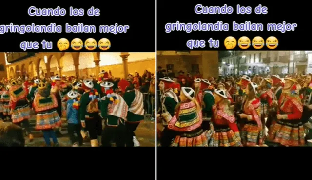 Extranjeros rindieron homenaje a Cusco por sus fiestas. Foto: composición LR/captura de TikTok/@nilc_28 - Video: @nilc_28/TikTok
