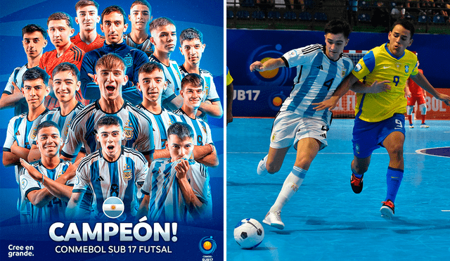 Argentina es campeón del Sudamericano Sub-17 de futsal. Foto: Composición LR/Conmebol