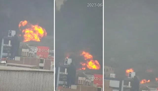 Al lugar llegaron más de 15 unidades de bomberos para atender la emergencia. Foto: composición La República/capturas Municipalidad de San Luis - Video: Municipalidad de San Luis