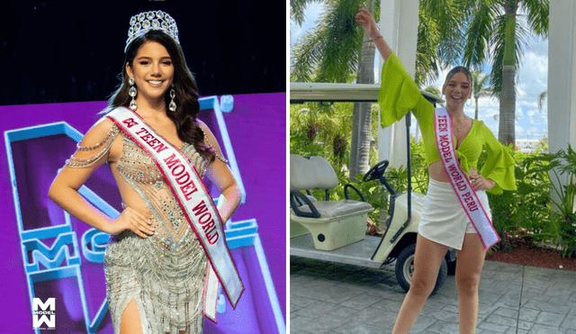 Gaela Barraza representó al Perú y se coronó como la nueva miss Teen World 2023. Foto: @gaelabarraza/ Instagram