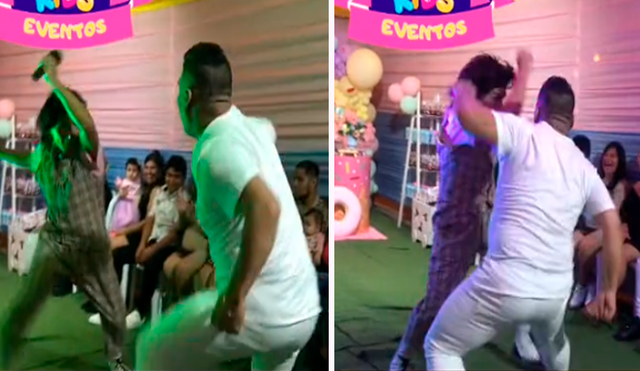 El papá no se amilanó y se animó a bailar una pegajosa saya. Foto: composición LR/@Showderubilu05/TikTok