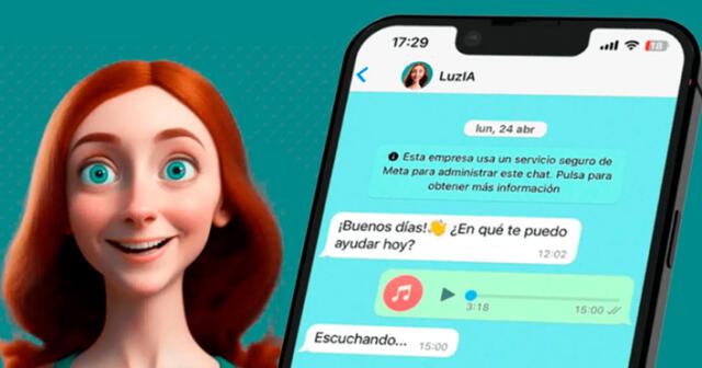 Para usar a LuzIA, solo basta agregar su número al WhatsApp. Foto: Wired