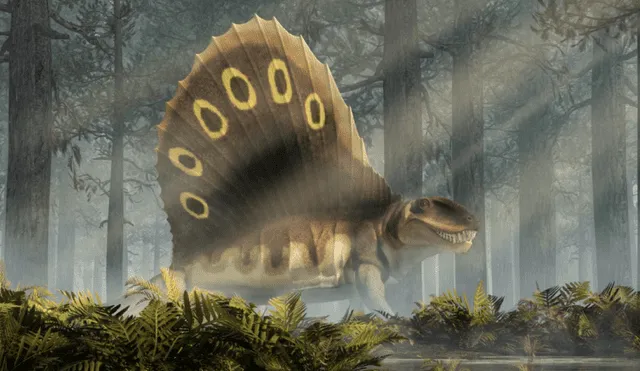 Criaturas con lomo de vela fueron de los primeros animales gigantes en aparecer. Imagen: Adobe Stock
