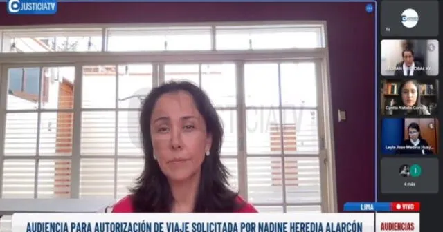 Nadine Heredia, esposa de Ollanta Humala, es investigada por el delito de lavado de activos. Foto: captura Justicia TV