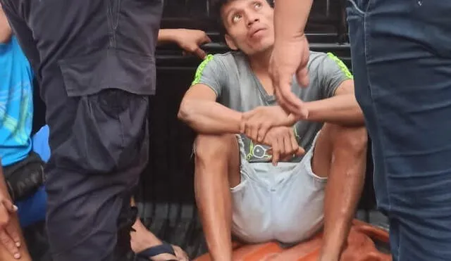 Agresor quedó detenido para esclarecer el hecho. Foto: Vamos Iquitos Noticias