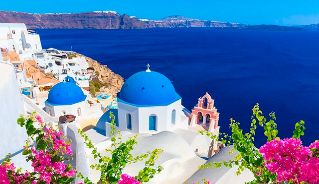 Conoce por qué las islas griegas son de color azul y blanco. Foto: Grecotour
