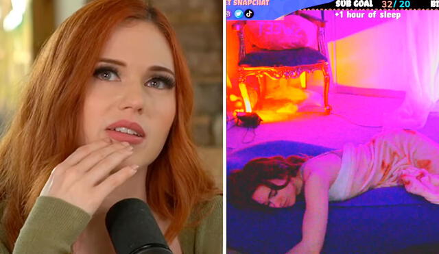 Amouranth ha ganado millones gracias a sus transmisiones de ella durmiendo. Foto: composición LR/captura/The iced coffee hour/YouTube/ Amouranth