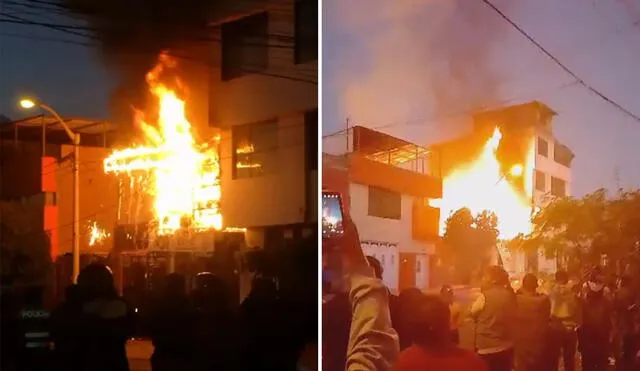 Arequipa. Bomberos lograron controlar el siniestro para que no se expandiera más. Foto: composición LR / Leonela Aquino