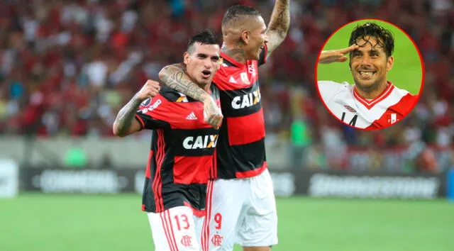 Miguel Trauco y Paolo Guerrero jugaron juntos en Flamengo. Foto: composición/difusión