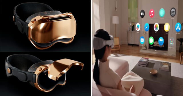 Las Apple Vision Pro de oro se venderán en 2024. Foto: Caviar/Apple