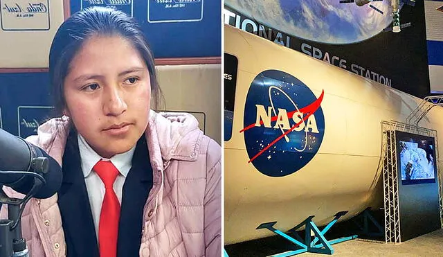 Mary Lucy Calisaya es la primera estudiante puneña que irá a la NASA. Foto: composición LR/Ugel Puno