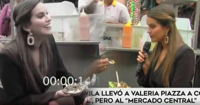 Edson Dávila llevó a Valeria Piazza a comer en 'central', pero el mercado del centro de Lima. Foto: captura/América TV