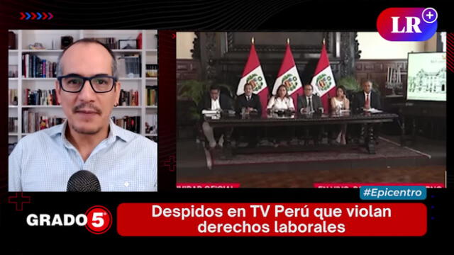 David Gómez Fernandini se refiere a los periodistas despedidos de TVPerú. Foto/Video: Grado 5 - LR+