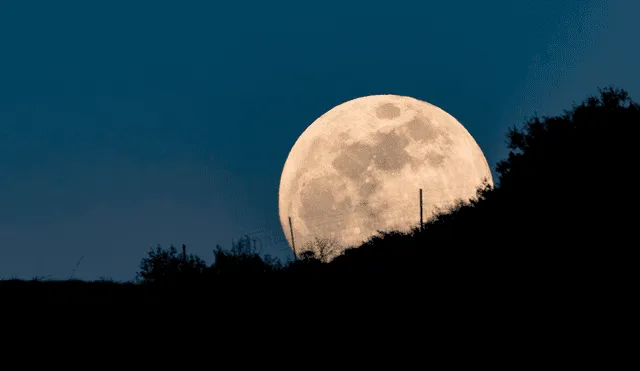 Una superluna es una luna llena más grande de lo normal. Foto: Jenny Winder/BBC