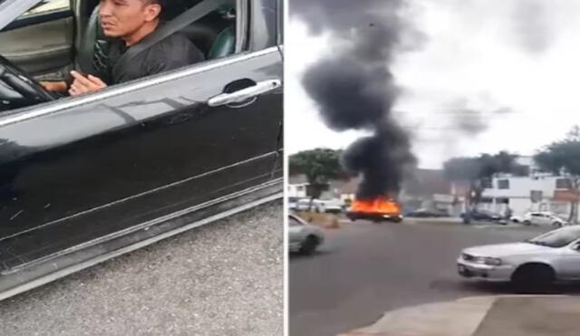 ATU se pronunció sobre el vehículo que se incendió en plena vía pública. Foto: captura/video