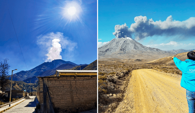 El IGP no descarta explosiones en el volcán. Foto: composición de Álvaro Lozano/La República/IGP/Andina