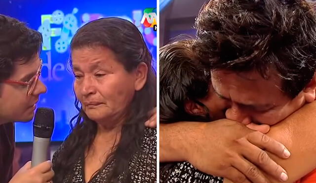 Martha Pezo no se dio por vencida y acudió a un programa de TV para que le ayuden a encontrar a su hijo. Foto: composición LR/ATV