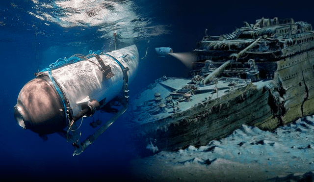La empresa OceanGate aún ofrece pasajes por US$250.000 para conocer en un submarino los restos del trasatlántico . Foto: composición LR/AFP