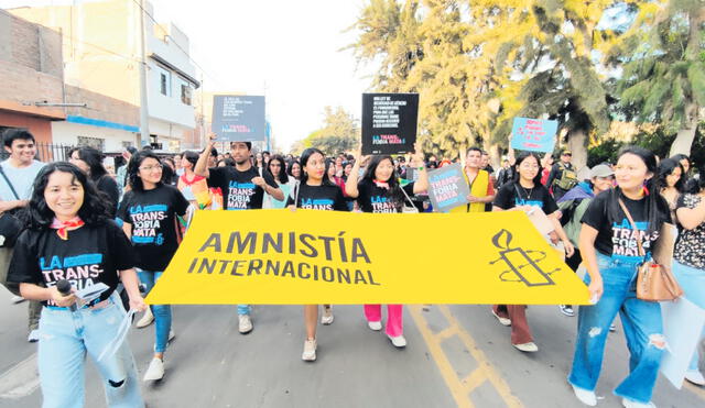 Marcha. Colectivos marcharon por calles de Chiclayo y también del norte peruano. Foto: Emmanuel Moreno/La República