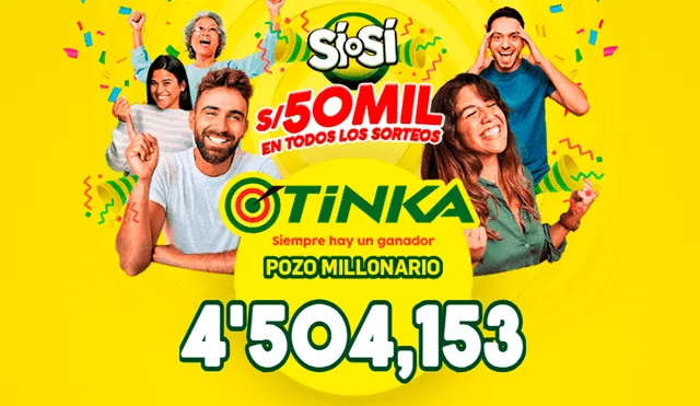 La Tinka sorteará más de 4 millones de soles en la edición de hoy, 2 de julio. Foto: La Tinka