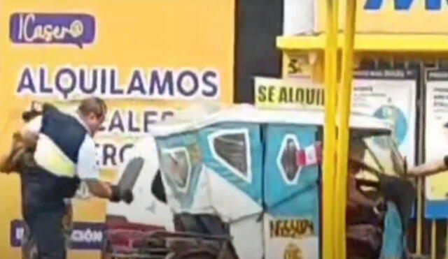 Sujeto se escapó dentro de un mototaxi, pero luego de unas horas fue intervenido por la PNP. Foto: captura Panamericana