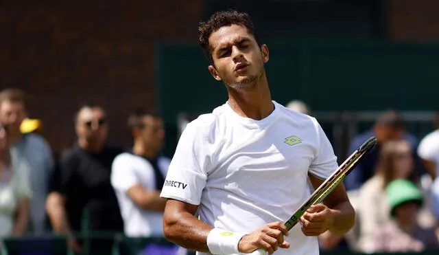 Juan Pablo Varillas no pudo hacer historia en su debut en Wimbledon 2023. Foto: EFE