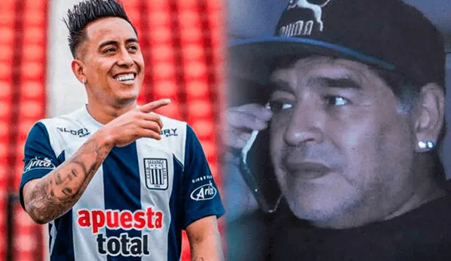 Christian Cueva y Diego Maradona hablaron por teléfono en el 2020. Foto: composición LR/ Alianza Lima