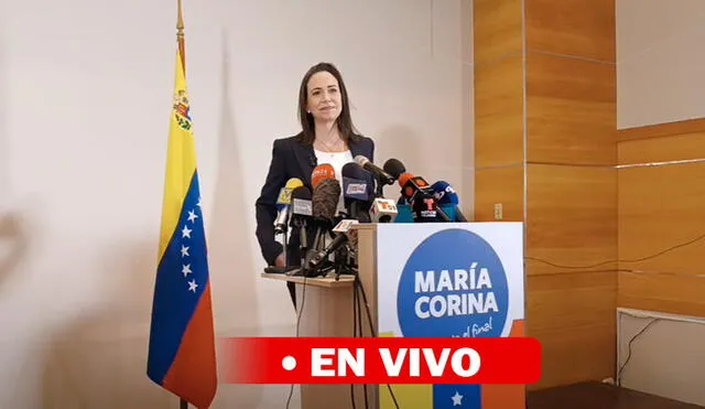 La precandidata presidencial María Corina Machado se dirige al país tras inhabilitación. Foto: Vente Venezuela