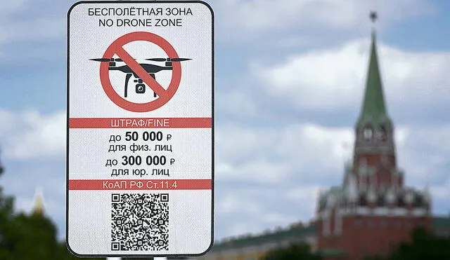 Prohibición. Hasta los drones recreativos están ahora prohibidos en la capital rusa. Foto: AFP