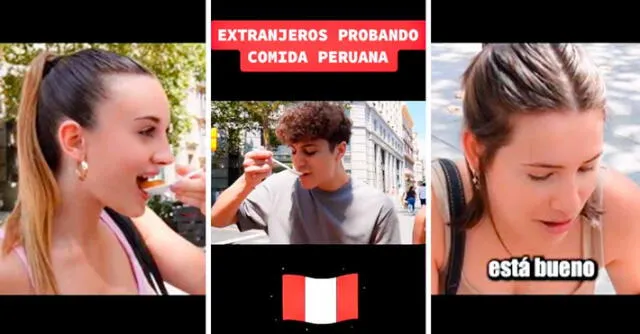 Video de extranjeros que prueban comida peruana llamó la atención de miles de usuarios de TikTok.Foto: composición LR/ TikTok / @mario_colomina