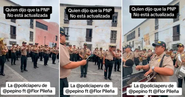 Usuarios mencionan que les gustaría contratar a la banda de la PNP. Foto: composición LR/ TikTok/@rdc_lazh