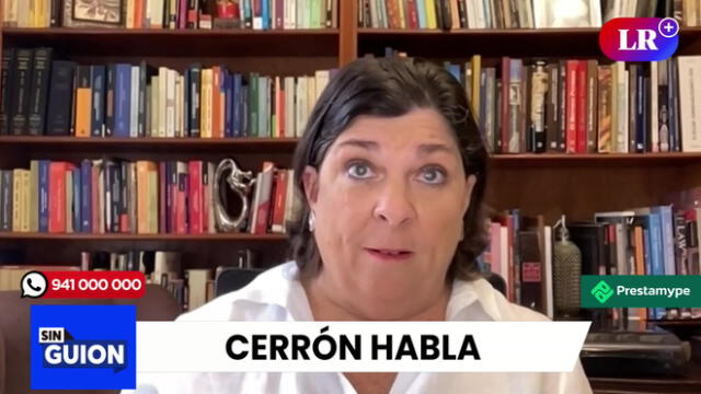 Rosa María Palacios desmenuza el discurso de Cerrón. Foto y Video: LR+