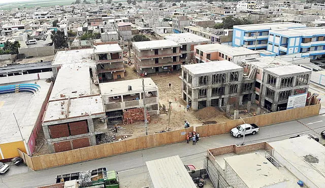 Obras públicas.  Hay varios proyecto que han priorizando en la región sobre todo en la infraestructura educativa. Foto: difusión